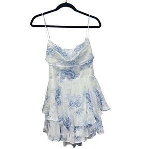 Saint and Secrets Floral White Mini Romper